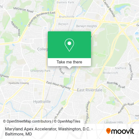 Maryland Apex Accelerator map