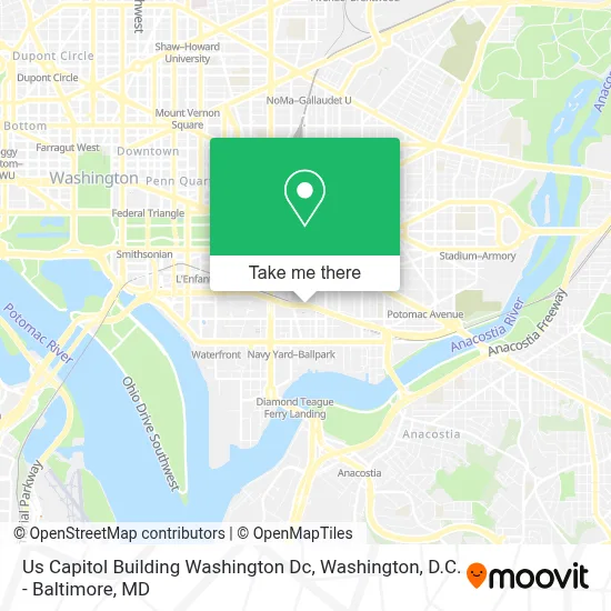 Us Capitol Building Washington Dc map