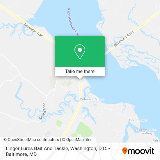Linger Lures Bait And Tackle map