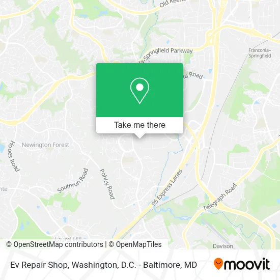 Ev Repair Shop map