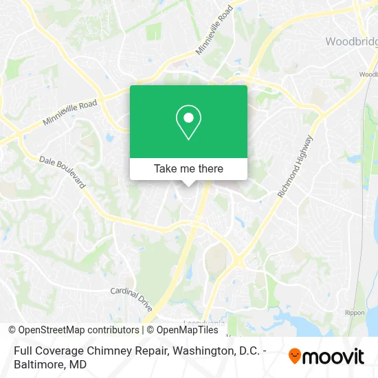 Full Coverage Chimney Repair map