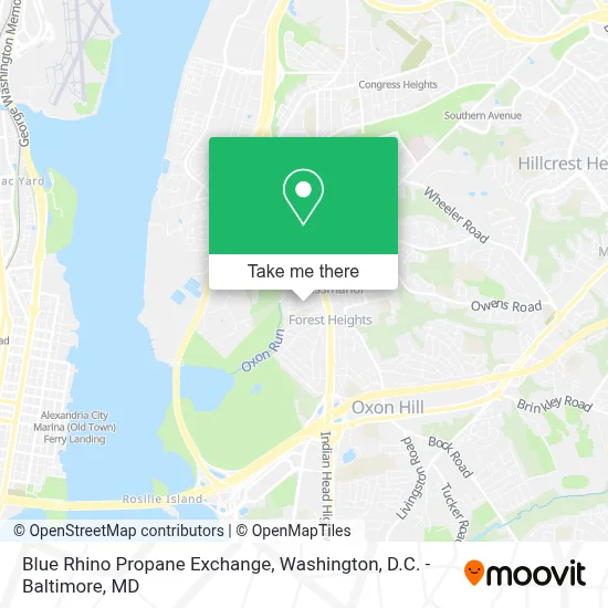 Blue Rhino Propane Exchange map