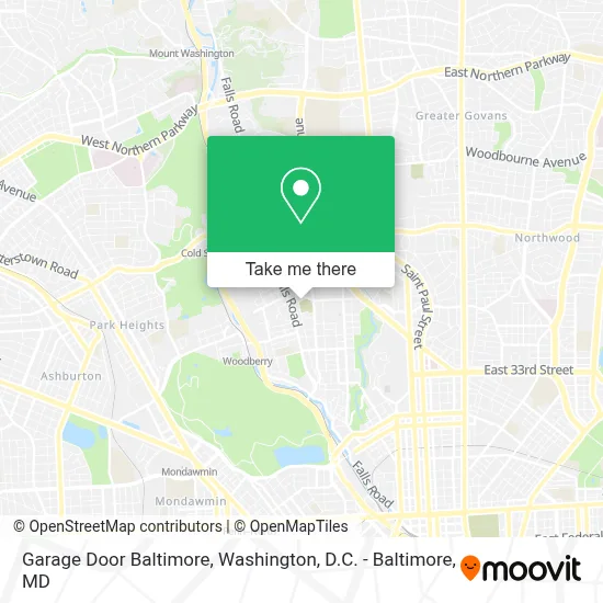Garage Door Baltimore map
