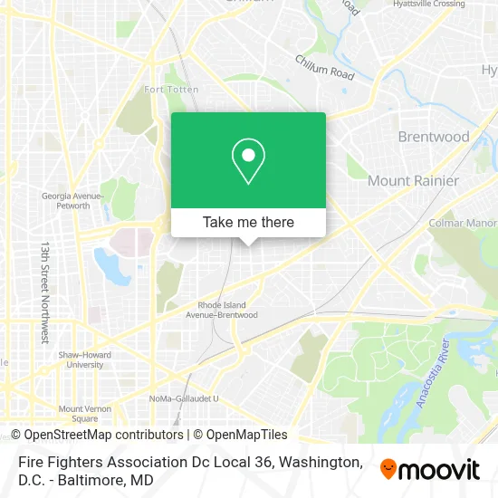 Fire Fighters Association Dc Local 36 map