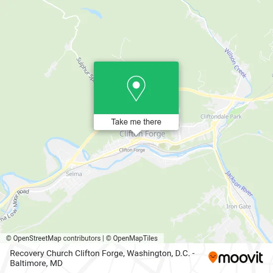 Recovery Church Clifton Forge map
