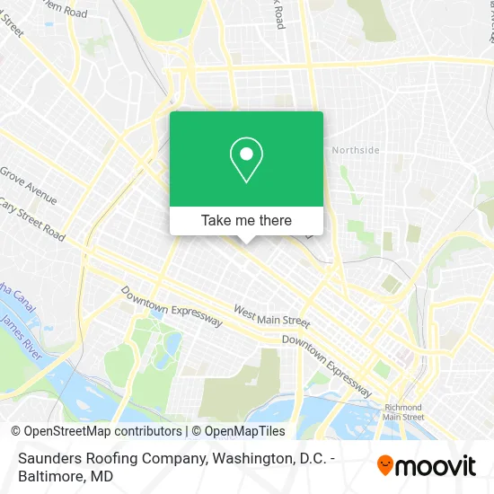 Saunders Roofing Company map