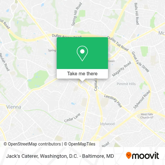 Jack's Caterer map