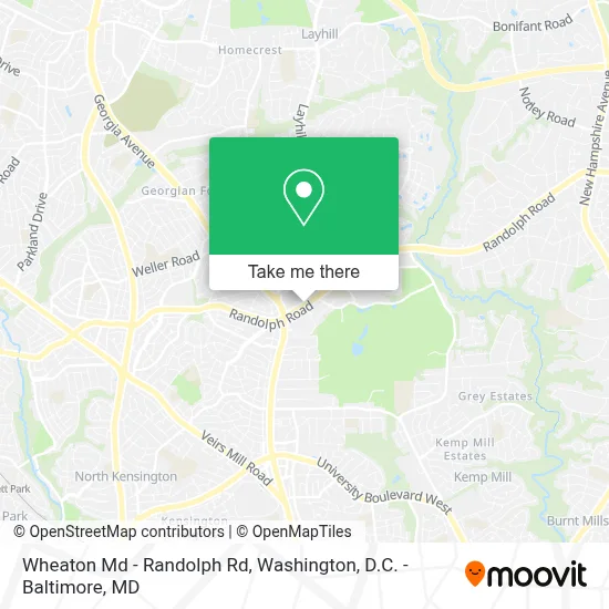 Wheaton Md - Randolph Rd map