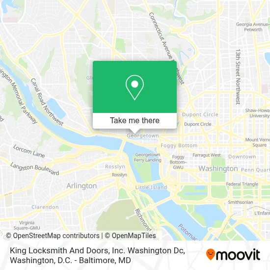 King Locksmith And Doors, Inc. Washington Dc map