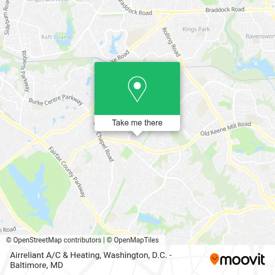 Airreliant A/C & Heating map