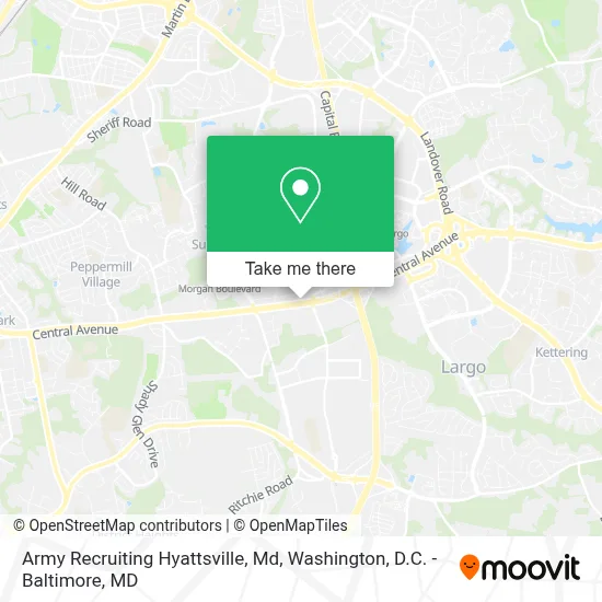 Army Recruiting Hyattsville, Md map