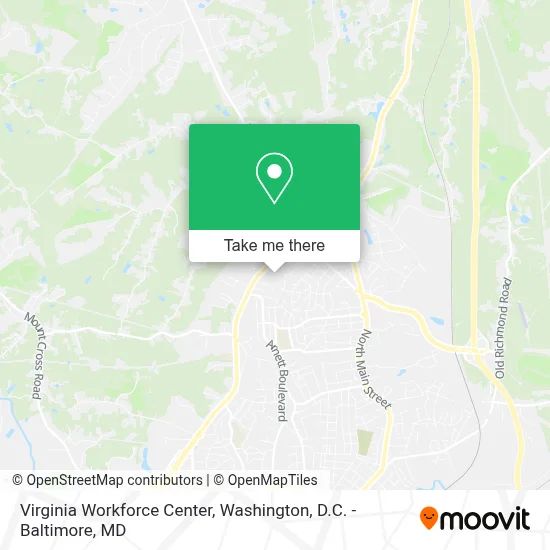 Virginia Workforce Center map