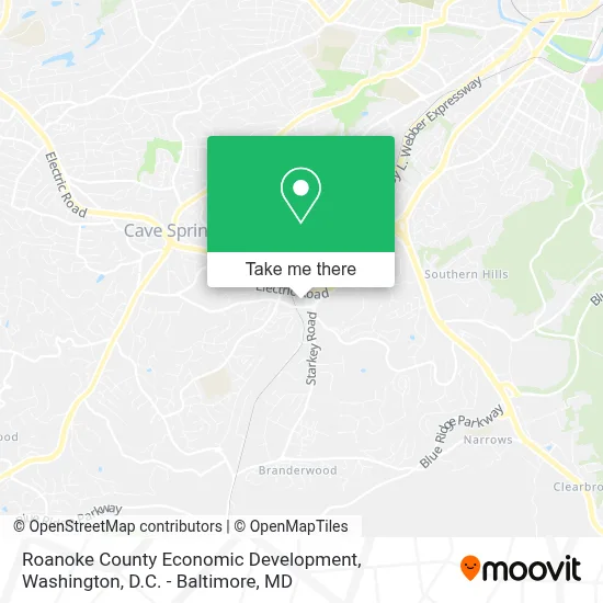 Roanoke County Economic Development map