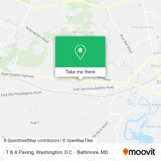 T & A Paving map