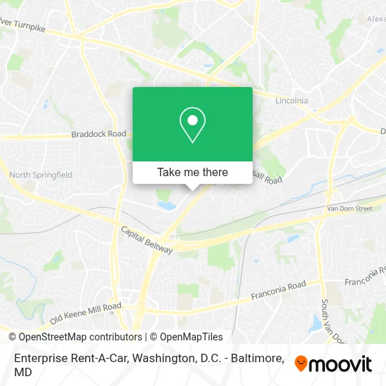 Enterprise Rent-A-Car map