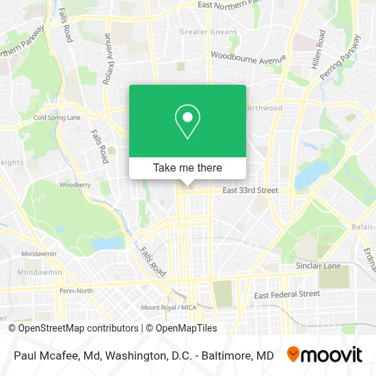 Paul Mcafee, Md map
