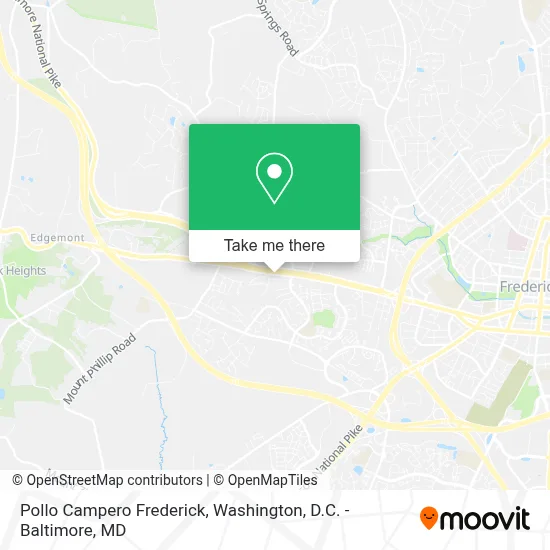 Pollo Campero Frederick map