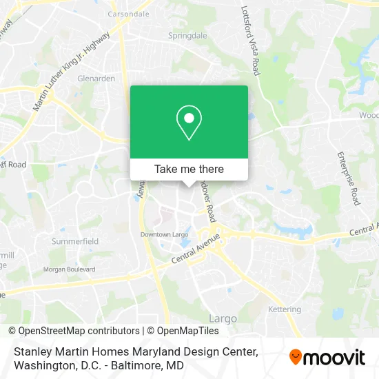 Stanley Martin Homes Maryland Design Center map