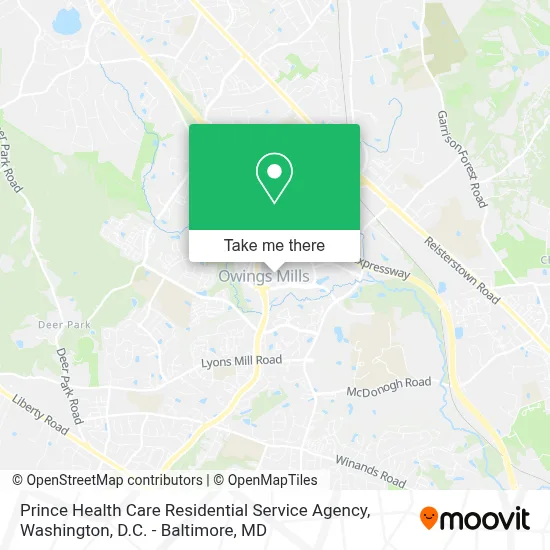 Prince Health Care Residential Service Agency map