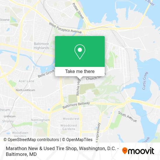 Marathon New & Used Tire Shop map