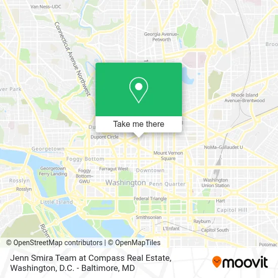 Jenn Smira Team at Compass Real Estate map