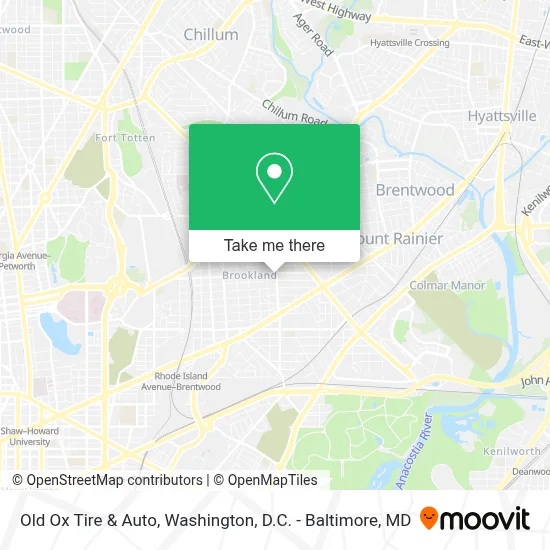 Old Ox Tire & Auto map
