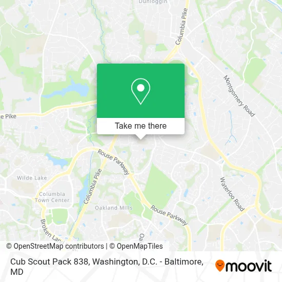 Cub Scout Pack 838 map