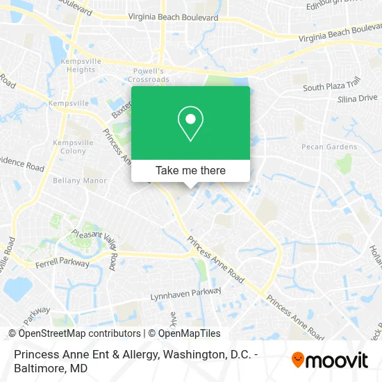 Princess Anne Ent & Allergy map