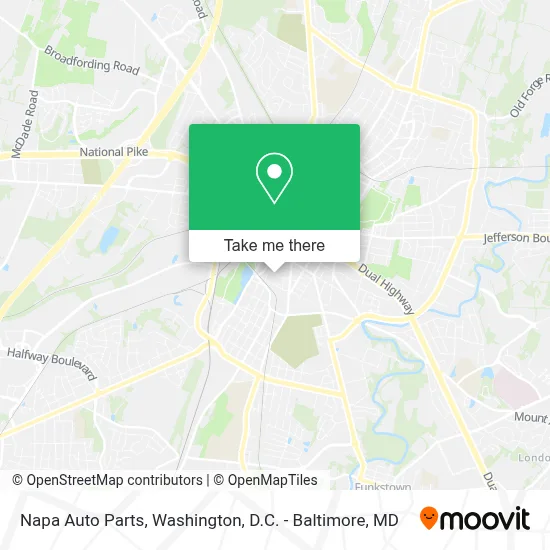 Napa Auto Parts map