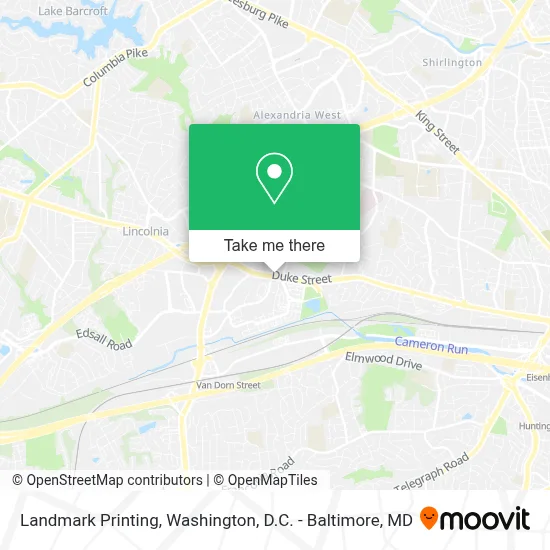 Landmark Printing map