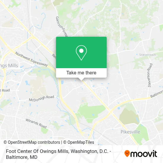 Foot Center Of Owings Mills map
