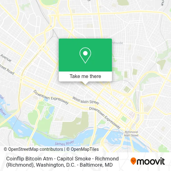 Coinflip Bitcoin Atm - Capitol Smoke - Richmond map