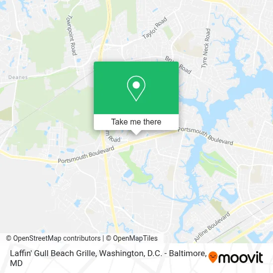 Laffin' Gull Beach Grille map