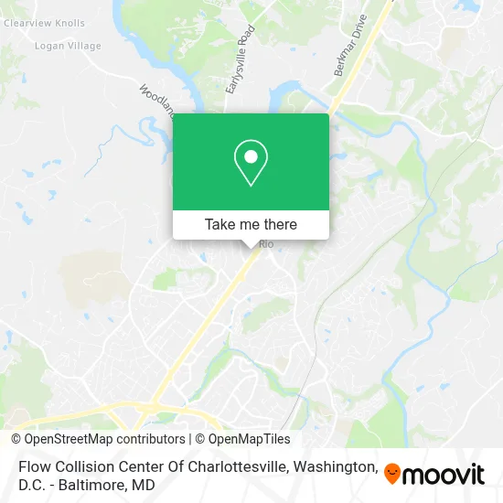 Flow Collision Center Of Charlottesville map