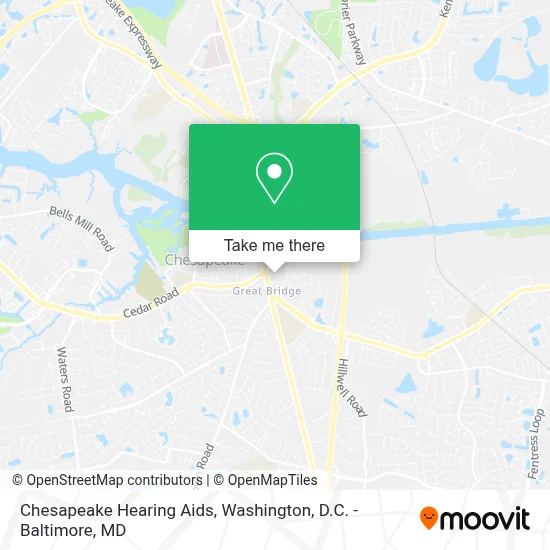 Chesapeake Hearing Aids map