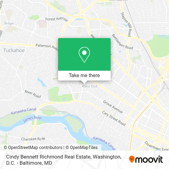 Cindy Bennett Richmond Real Estate map