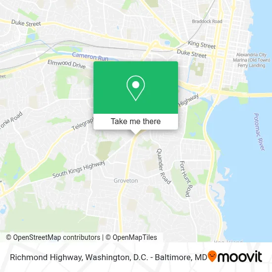 Richmond Highway map