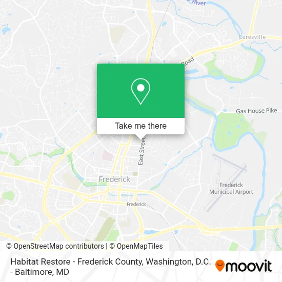 Habitat Restore - Frederick County map