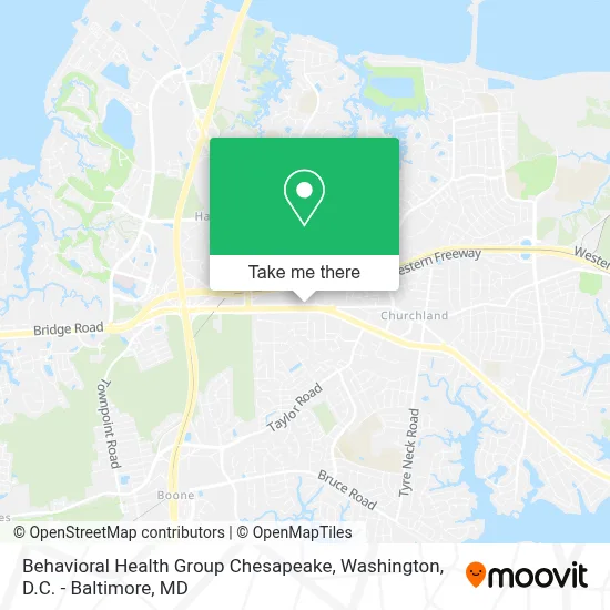 Behavioral Health Group Chesapeake map