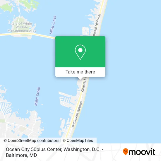 Ocean City 50plus Center map