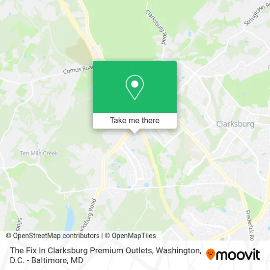 The Fix In Clarksburg Premium Outlets map