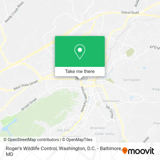 Roger's Wildlife Control map