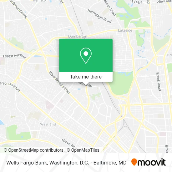 Wells Fargo Bank map