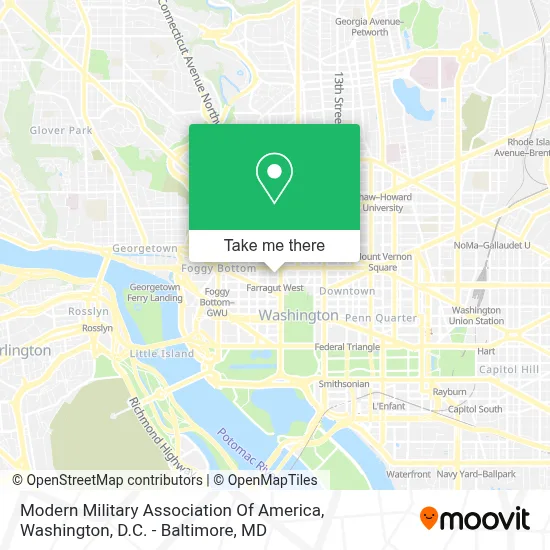 Modern Military Association Of America map
