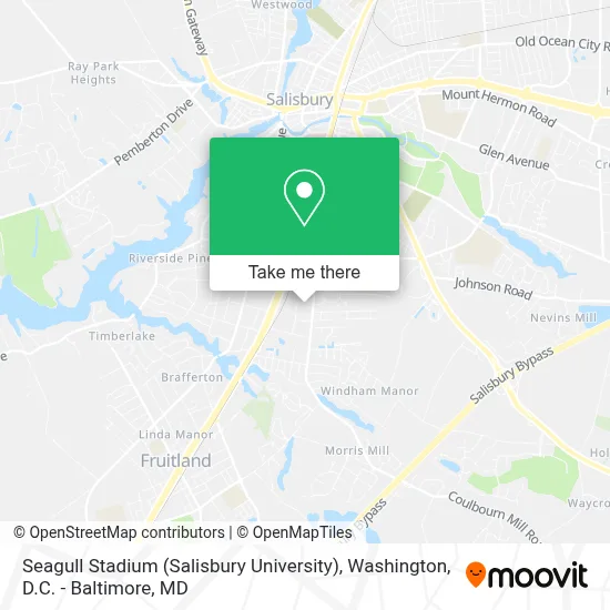 Seagull Stadium (Salisbury University) map