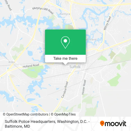 Suffolk Police Headquarters map