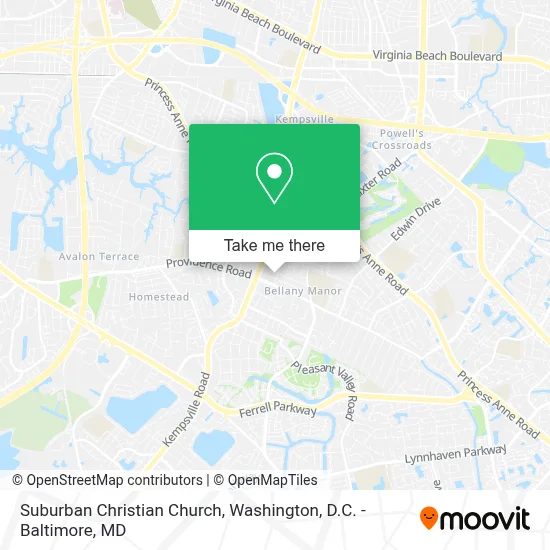 Suburban Christian Church map