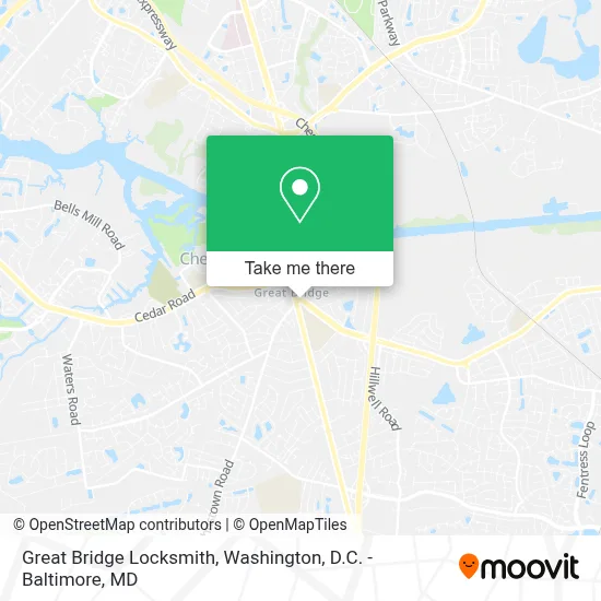 Great Bridge Locksmith map