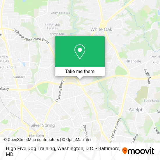 High Five Dog Training map