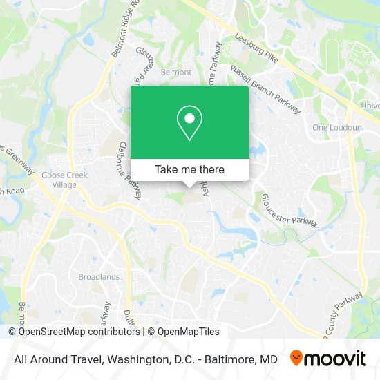 All Around Travel map